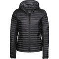 Front - Tee Jays Womens/Ladies Crossover Hooded Padded Outdoor Jacket