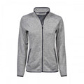 Navy Melange - Front - Tee Jays Womens-Ladies Knitted Outdoor Fleece Jacket
