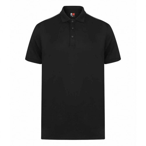 Front - Finden & Hales Adults Unisex Contrast Panel Pique Polo Shirt