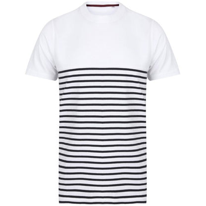 Front - Front Row Adults Unisex Breton Striped T-Shirt