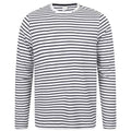 Front - Skinni Fit Unisex Long Sleeve Striped T-Shirt