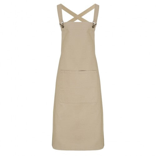 Front - Premier Cross Back Barista Bib Apron