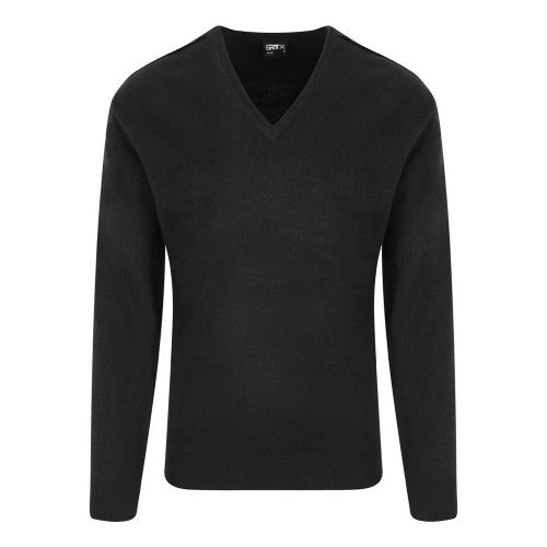 Front - PRO RTX Mens Pro Acrylic V Neck Sweater