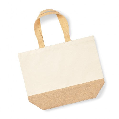 Front - Westford Mill Jute Base Canvas Tote XL