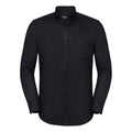 Front - Russell Collection Mens Tailored Long Sleeve Oxford Shirt