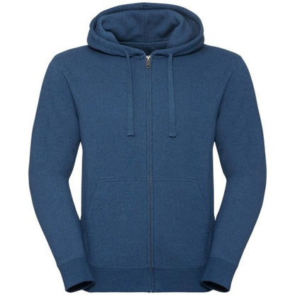 Front - Russell Mens Authentic Melange Zip Hoodie