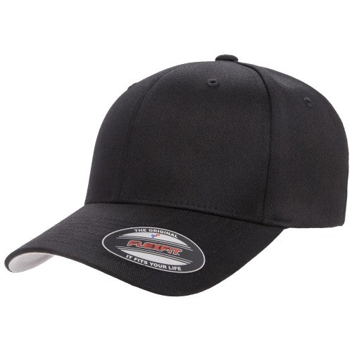 Dark Navy-Dark Navy - Front - Flexfit Unisex Wooly Combed Cap