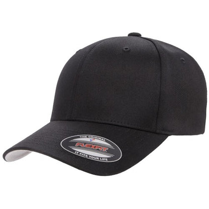 Dark Navy-Dark Navy - Front - Flexfit Unisex Wooly Combed Cap