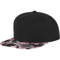 Front - Flexfit Unisex Floral Snapback Cap