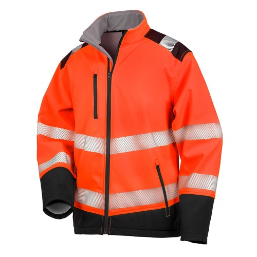 Front - Result Adults Unisex Safe-Guard Ripstop Safety Soft Shell Jacket