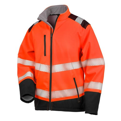 Front - Result Adults Unisex Safe-Guard Ripstop Safety Soft Shell Jacket
