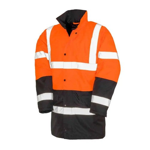 Front - Result Adults Unisex Core Motorway Two Tone Safety Jacket