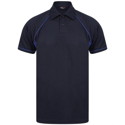 Front - Finden And Hales Mens Performance Piped Polo Shirt