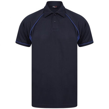 Front - Finden And Hales Mens Performance Piped Polo Shirt