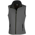 White-Black - Front - Result Womens-Ladies Core Printable Soft Shell Bodywarmer