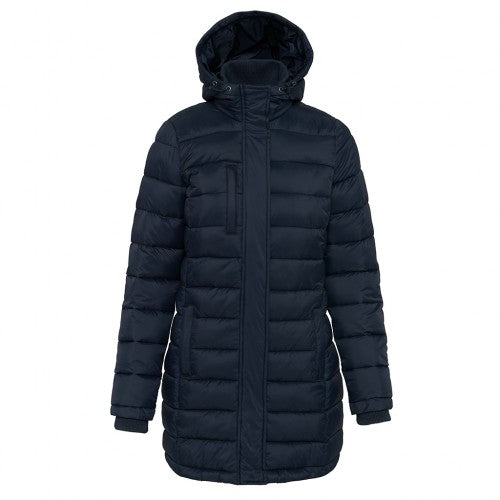 Front - Kariban Womens/Ladies Lightweight Long Padded Parka Jacket