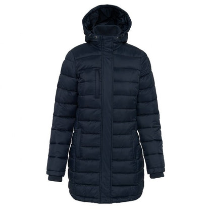 Front - Kariban Womens/Ladies Lightweight Long Padded Parka Jacket