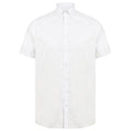 Front - Henbury Mens Modern Short Sleeve Slim Fit Oxford Shirt