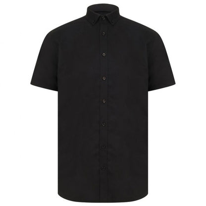 Front - Henbury Mens Modern Short Sleeve Oxford Shirt