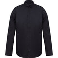 Front - Henbury Mens Modern Long Sleeve Slim Fit Oxford Shirt