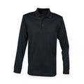 Bottle - Front - Henbury Adults Unisex Long Sleeve Coolplus Piqu Polo Shirt