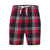 Front - SF Mens Tartan Lounge Shorts