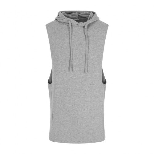 Front - AWDis Adults Unisex Just Cool Urban Sleeveless Muscle Hoodie