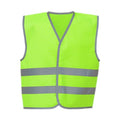 Front - Yoko Childrens/Kids Hi-Vis Two Band Waistcoat