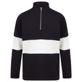 Front - Front Row Unisex Adults Panelled Zip Neck Top
