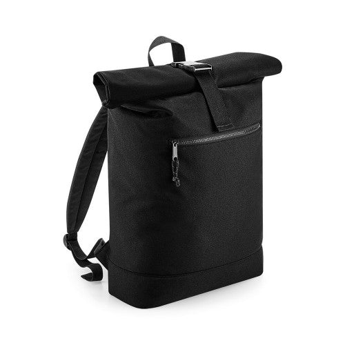 Front - BagBase Unisex Recycled Roll-Top Backpack
