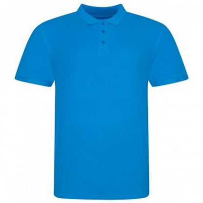 Front - Awdis Mens Piqu Cotton Short-Sleeved Polo Shirt