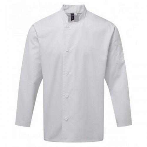 Front - Premier Mens Essential Long-Sleeved Chef Jacket