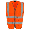Front - PRO RTX Mens Executive High-Vis Waistcoat