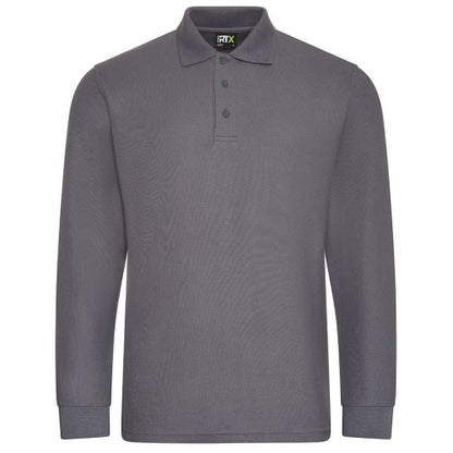 Front - PRO RTX Mens Pro Piqué Long-Sleeved Polo Shirt