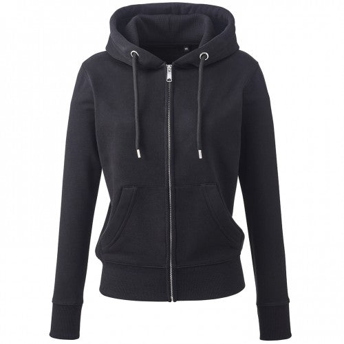 Front - Anthem Womens/Ladies Organic Full Zip Hoodie