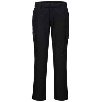 Front - Portwest Mens Stretch Slim Cargo Trousers