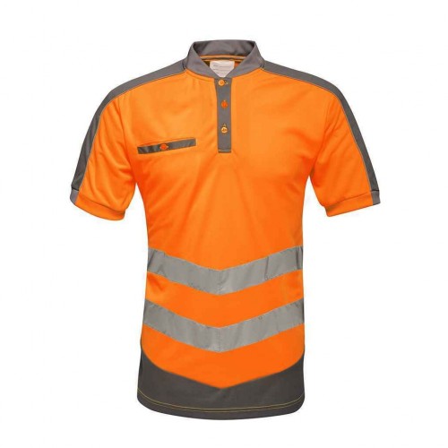 Front - Tactical Threads Mens Pique Hi-Vis Polo Shirt