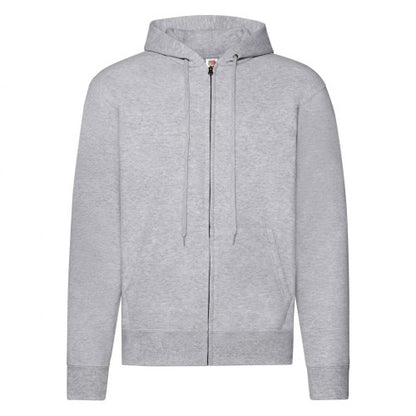 Front - Fruit Of The Loom Mens Classic Heather Zipped Hoodie