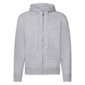Front - Fruit of the Loom Mens Classic Heather Zipped Hoodie