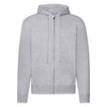 Front - Fruit Of The Loom Mens Classic Heather Zipped Hoodie