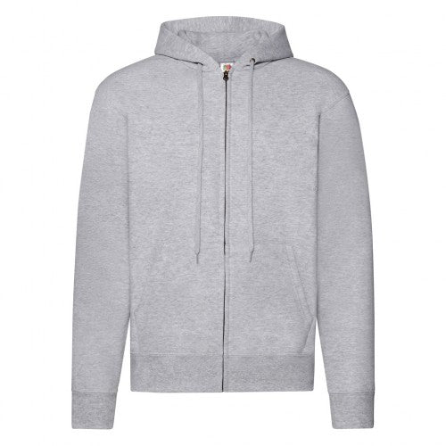 Front - Fruit Of The Loom Mens Classic Heather Zipped Hoodie