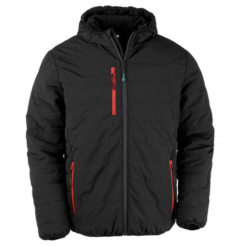 Black - Back - Result Genuine Recycled Mens Compass Padded Jacket