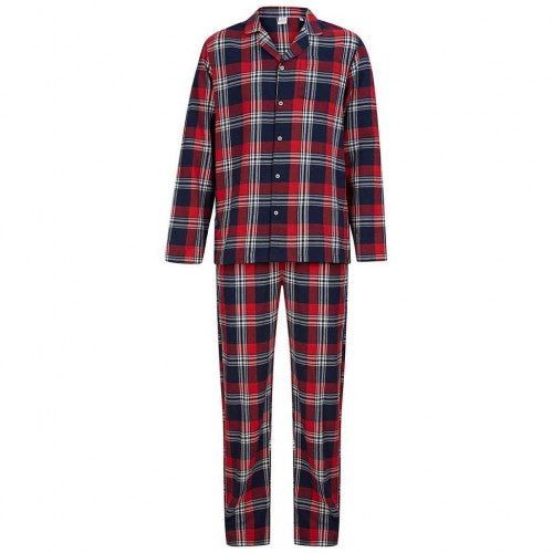 Front - SF Mens Tartan Pyjama Set
