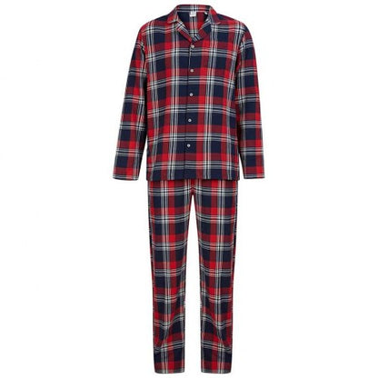 Front - SF Mens Tartan Pyjama Set