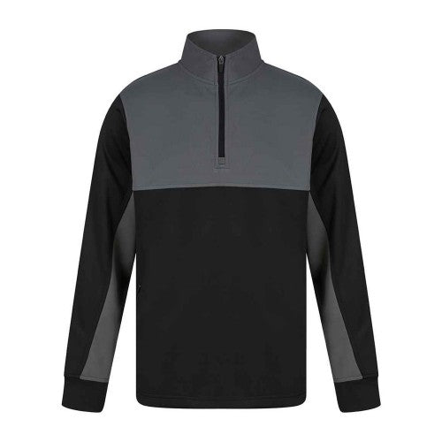 Front - Finden & Hales Childrens/Kids Quarter Zip Fleece Top