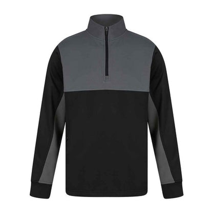 Front - Finden & Hales Childrens/Kids Quarter Zip Fleece Top