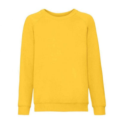 Sunflower - Front - Fruit of the Loom Childrens-Kids Classic Raglan Sweatshirt