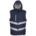 Front - Yoko Womens/Ladies Kensington Hi-Vis Hooded Gilet