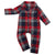 Front - Larkwood Baby Tartan Sleepsuit