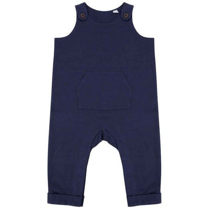 Front - Larkwood Baby Organic Cotton Dungarees
